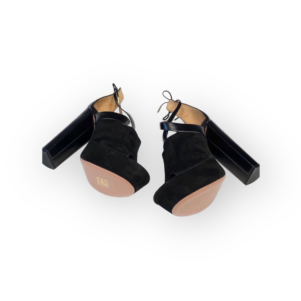 HTF: new Aquazzurra ☻︎ Kaya Plateau Platform Suede Sandals ☻︎ Red Carpet 40.5 10 - Picture 12 of 17